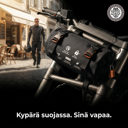 Lukitse vapaus – kypärälaukun tarina