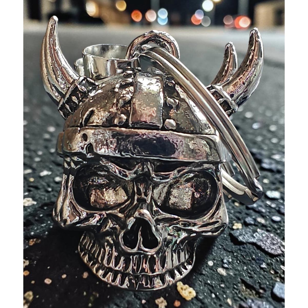 Nahkajaakko GREMLIN BELL  viikinkikallo